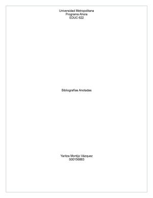 Bibliografía Anotada