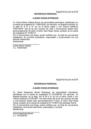 Referencia Personal