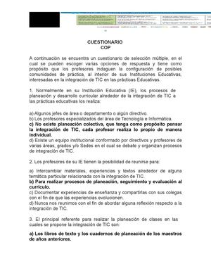 Cuestionario Cop