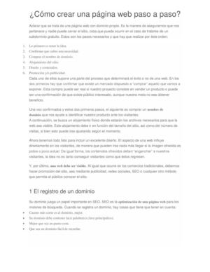 Cómo Crear Una Página Web Paso A Paso