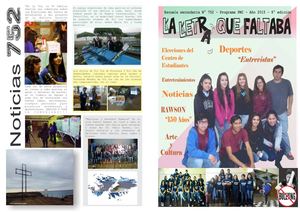 Revista "La Letra que Faltaba"-Escuela N° 752 - 8°Edición