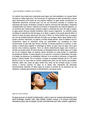Que Significa Beber Agua Pura 1