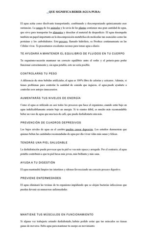 Que Significa Beber Agua Pura