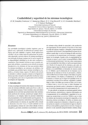 Confiabilidad y seguridad de los sistemas tecnológicos