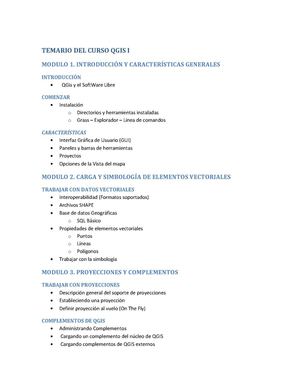 Temario Desagregado Curso Qgis