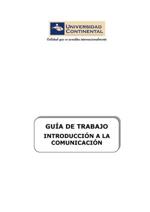 Guía De Trabajo Introducción A La Comunicación 2015 II