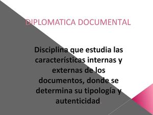 Diplomatica Documental
