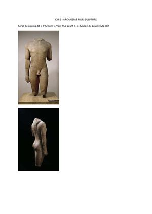 Liste Des Oeuvres Cm 6 Archaisme Mur Sculpture