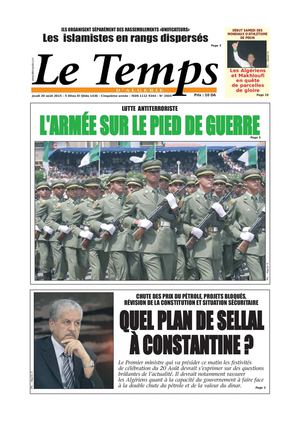 Le Temps d'Algérie Edition du Jeudi 20 août 2015
