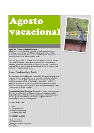 Agosto Vacaciones