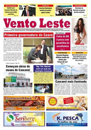Jornal Vento Leste 122 Jornal Vento Leste - ANO XII - n° 122 AGOSTO 2015