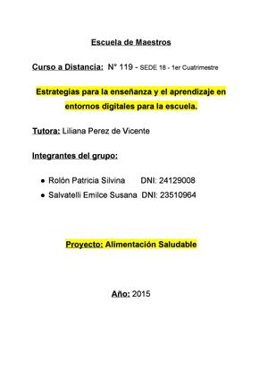 TF- Proyecto De Educación Y TIC Alimentación Saludable Rolón- Salvatelli