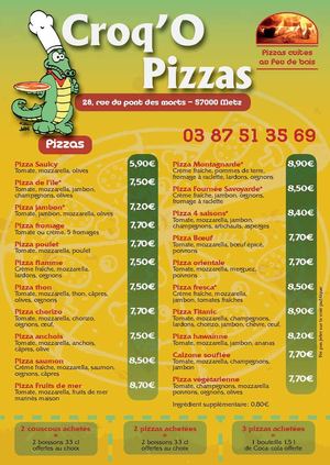 Flyer pour Croq'O Pizzas