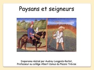 5ème HISTOIRE Seigneurs et Paysans
