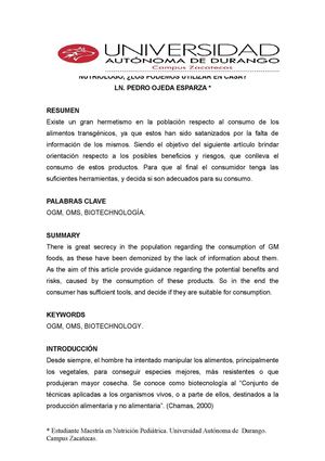 Alimentos Transgénicos