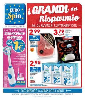 Volantino Eurospin Dal 24 Agosto Al 5 Settembre