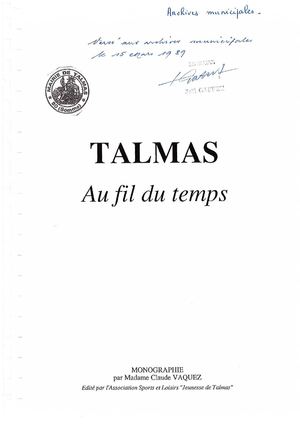 Talmas Au Fil Du Temps