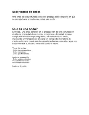 Experimento De Ondas