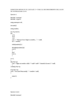 Ejercicios Resuelto El Leguaje C++