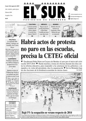 El Sur Lunes 24082015