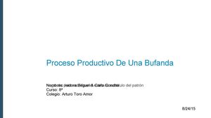 Proceso Productivo De Una Bufanda
