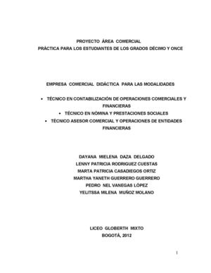 Proyecto Comercial 2012