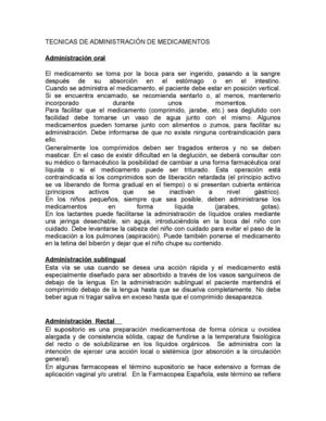 Tecnicas De Administración De Medicamentos