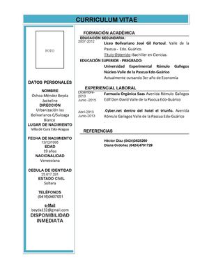 Curriculum Vitae Beyda Imprimir