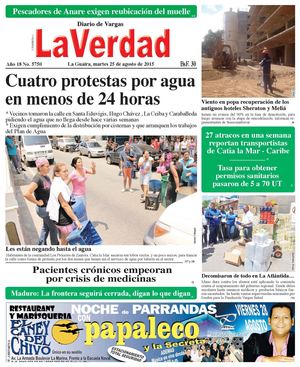 La Guaira, martes 25 de agosto de 2015 Año 18 No. 5750