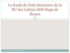 Fonds Anciens Petit Séminaire