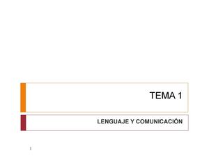 Tema 1 La Comunicación