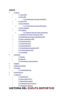 Historia Cúcuta Deportivo