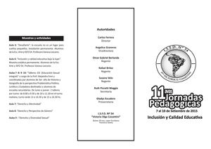 Agenda Jornadas Pedagógicas Isfd54