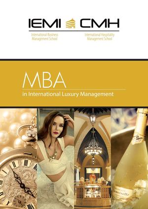 MBA in International Luxury Management