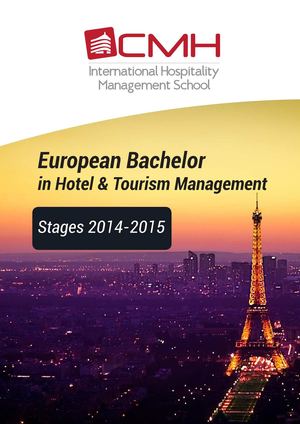 Stages 2014 2015 - European Bachelor in Hotel & Tourism Management