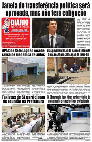 Jornal Diário Boca do Povo de quarta-feira dia 26 de agosto de 2015