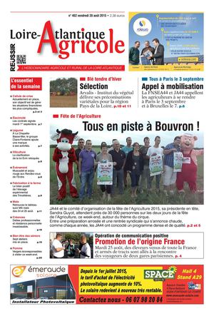 Loire-ATlantique Agricole du 28 août 2015 n°402
