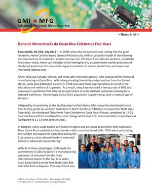 General Microcircuits de Costa Rica Celebrates Five Years