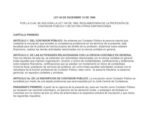 Ley 43 De 1990 Exposición