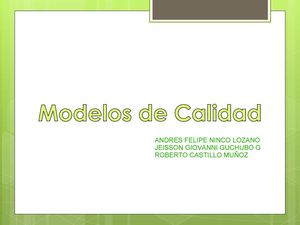 Modelos De Calidad