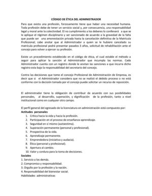 Código De ÉTica Del Administrador