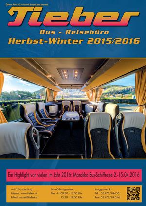 Tieber Reisen Herbst Winter Katalog 2015-2016
