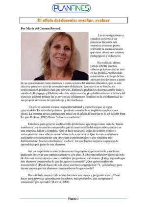 Pessani - El oficio del docente
