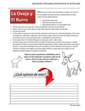Cuento El Burro Y La Oveja