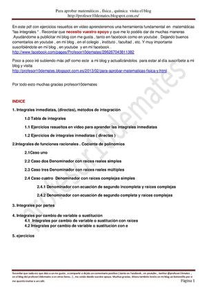 170895983 Aprender Integrales Metodos De Integracion Ejercicios Resueltos Paso A Paso