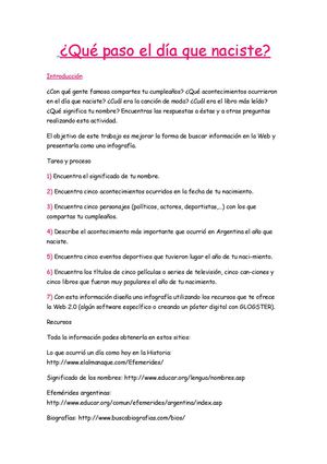 ¿Que paso el dia que naci?