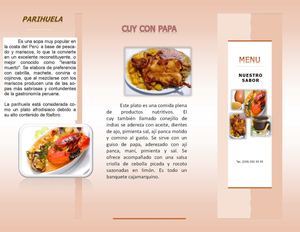 Triptico De Menu