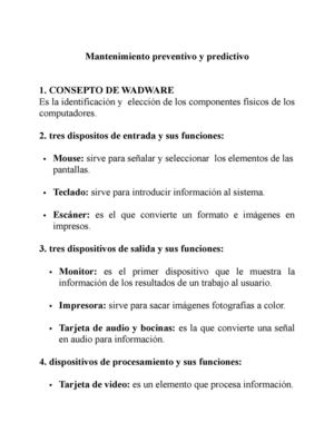 Mantenimiento Preventivo Y Predictivo