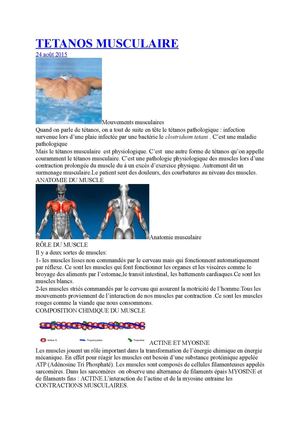 Tetanos Musculaire