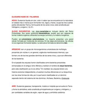 Glosario Nube De Palabras